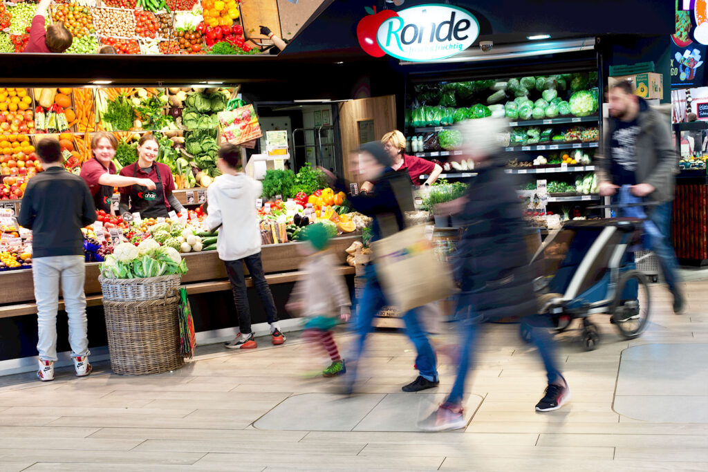 Innenansicht der Mall im QUARREE Wandsbek